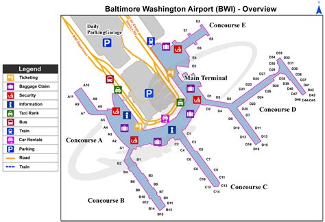 baltimore maryland airport map